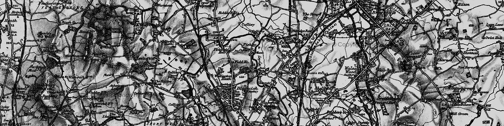 Old map of Little Bloxwich in 1899