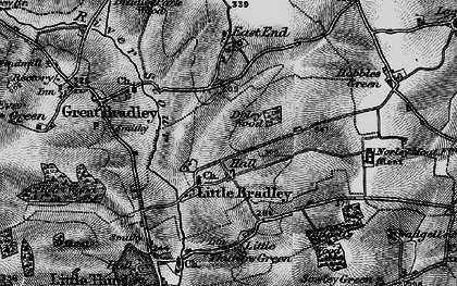 Old map of Little Bradley in 1895