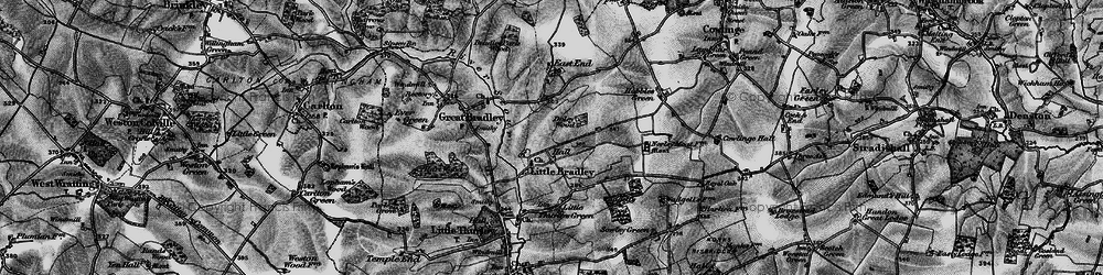 Old map of Little Bradley in 1895