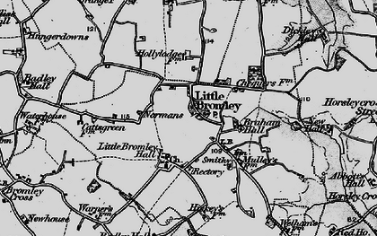 Old map of Little Bromley in 1896