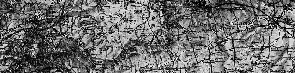 Old map of Little Burstead in 1896