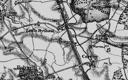 Old map of Little Bytham in 1895