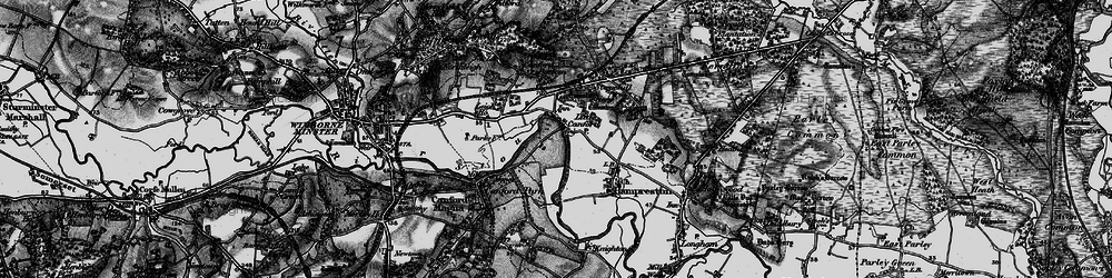 Old map of Little Canford in 1895