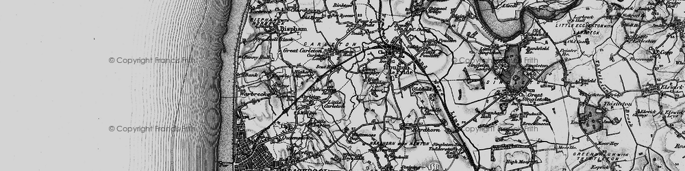 Old map of Little Carleton in 1896
