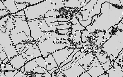 Old map of Little Carlton in 1899