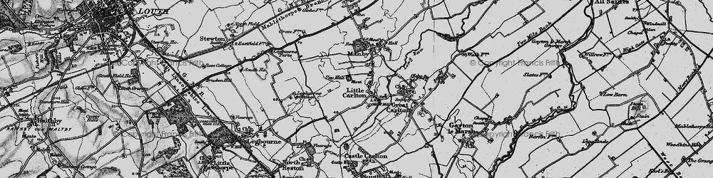 Old map of Little Carlton in 1899