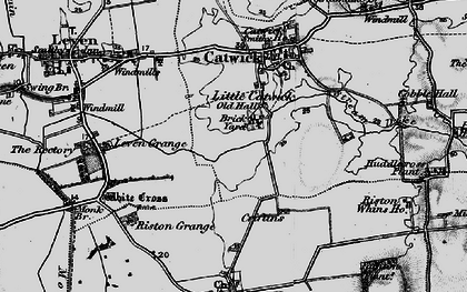 Old map of Riston Grange in 1897