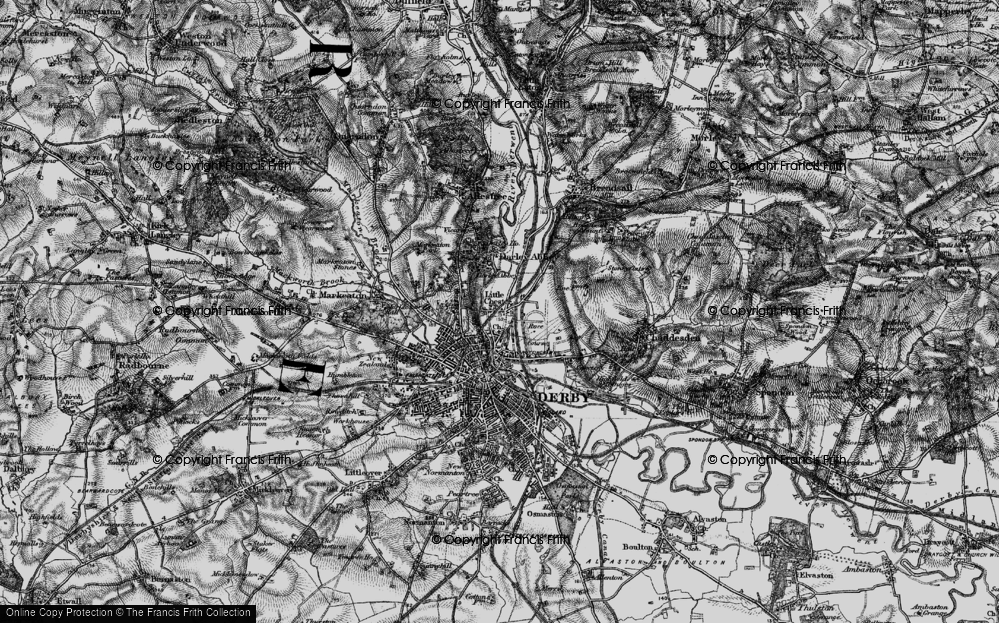 Old Map of Little Chester, 1895 in 1895