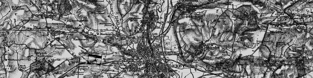 Old map of Little Chester in 1895