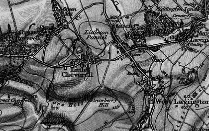 Old map of Dauntsey's School in 1898