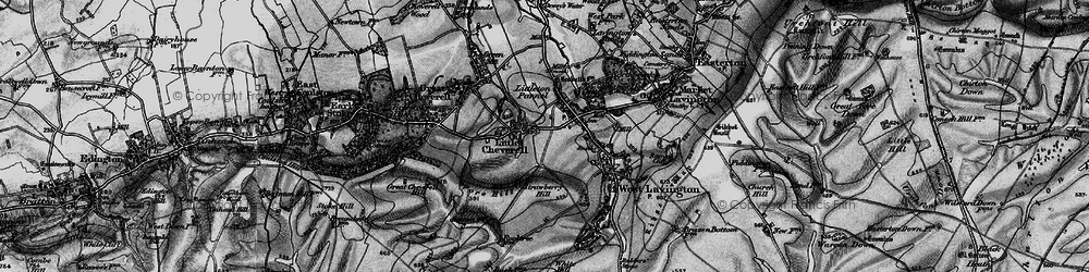 Old map of Dauntsey's School in 1898