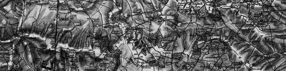 Old map of Little Chishill in 1896