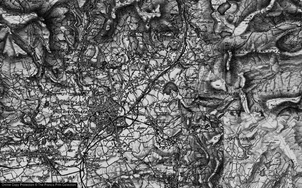 Old Map of Little Clegg, 1896 in 1896