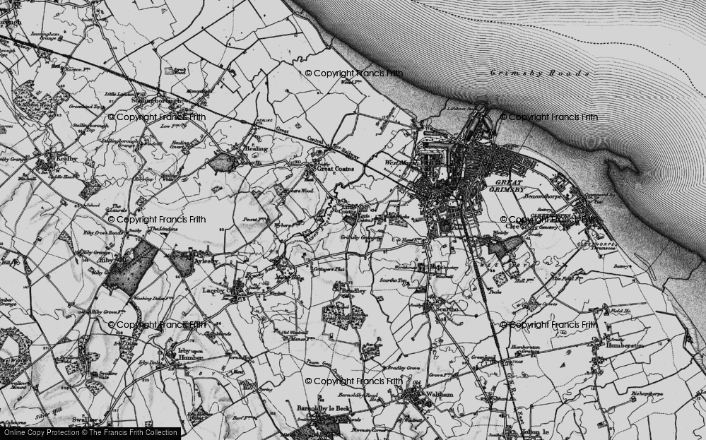 Old Map of Little Coates, 1895 in 1895