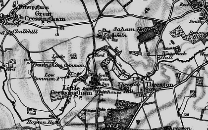 Old map of Little Cressingham in 1898
