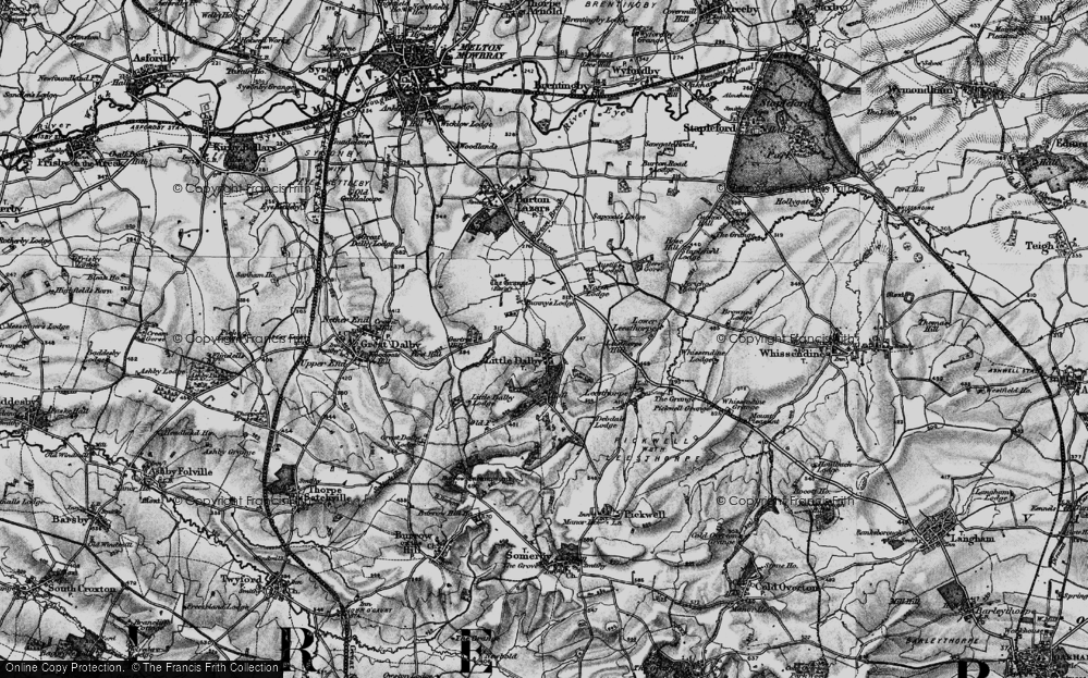 Old Map of Little Dalby, 1899 in 1899