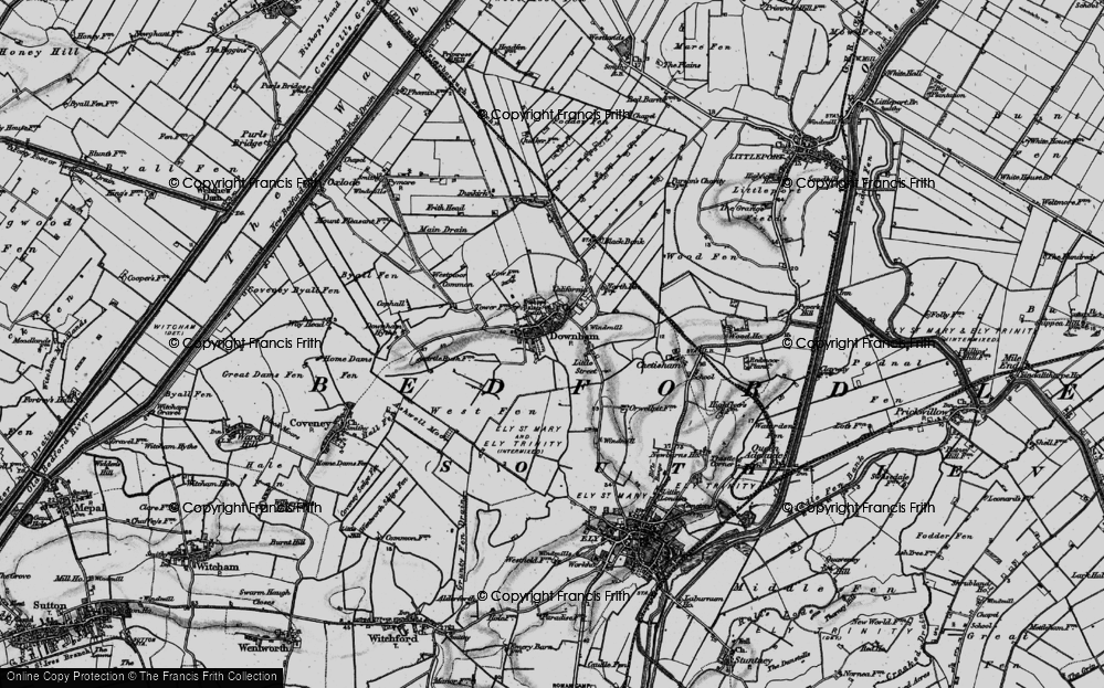 Old Map of Historic Map covering Westmoor Common in 1898