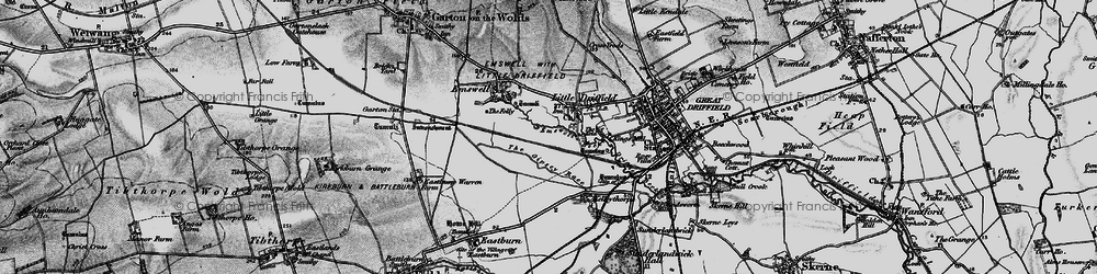 Old map of Little Driffield in 1898