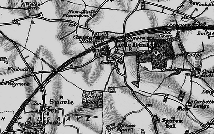 Old map of Little Dunham in 1898