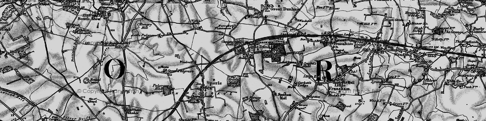 Old map of Little Dunham in 1898