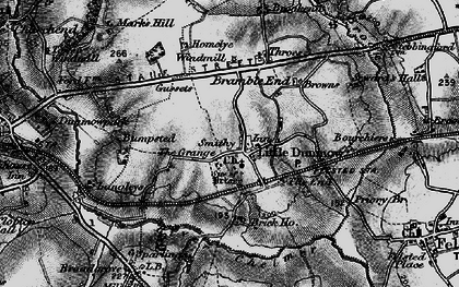 Old map of Little Dunmow in 1896