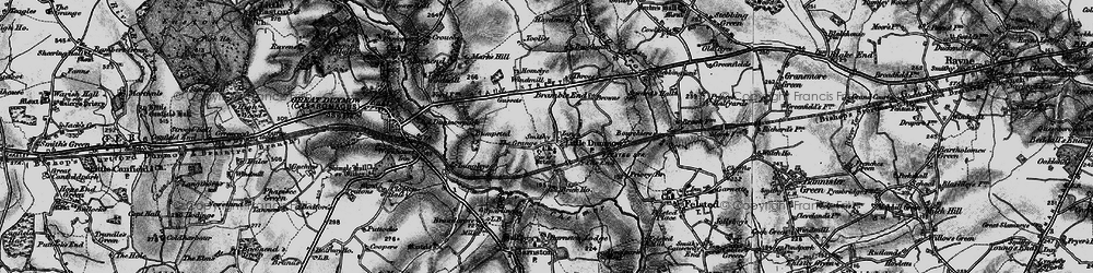 Old map of Bourchiers in 1896