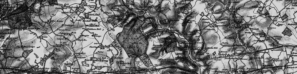 Old map of Little Easton in 1896