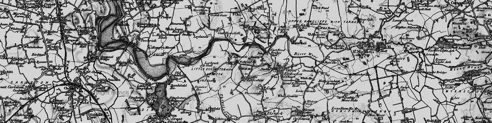 Old map of Little Eccleston in 1896