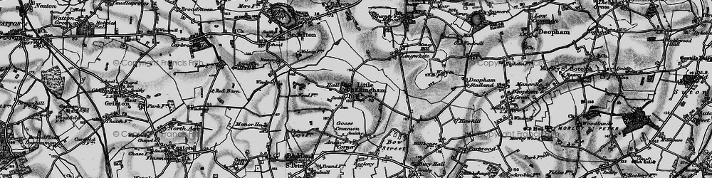 Old map of Little Ellingham in 1898