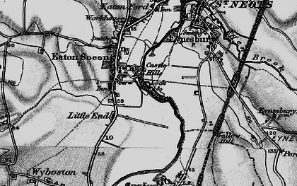 Old map of Wyboston Leisure Park in 1898