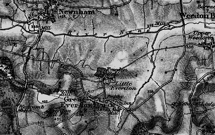 Old map of Everdon Hall in 1898