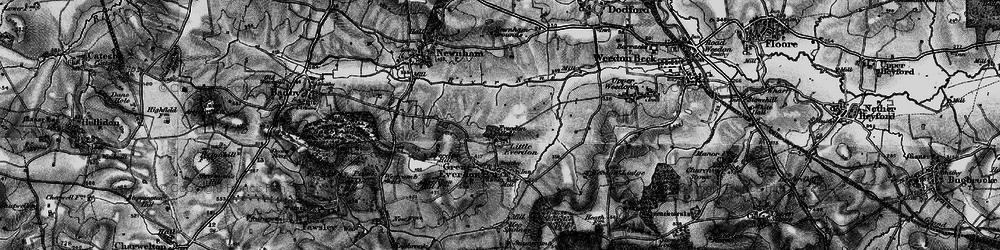 Old map of Everdon Hall in 1898