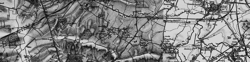 Old map of Little Eversden in 1896