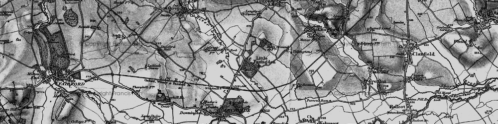 Old map of Little Faringdon in 1896