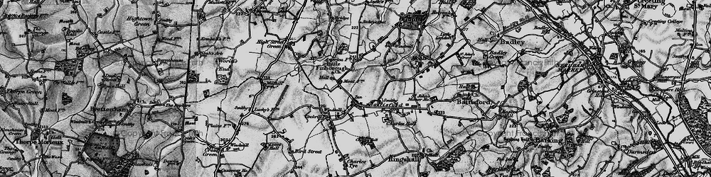 Old map of Little Finborough in 1898