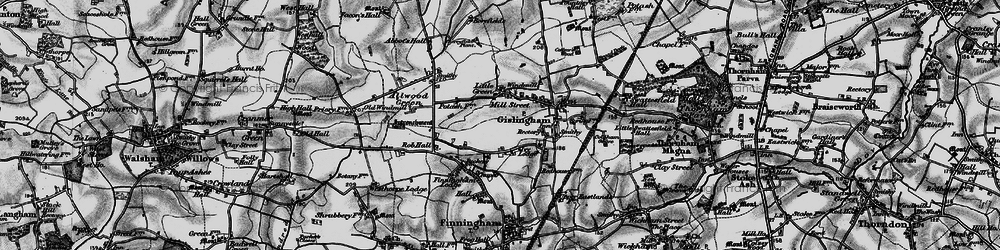 Old map of Little Green in 1898