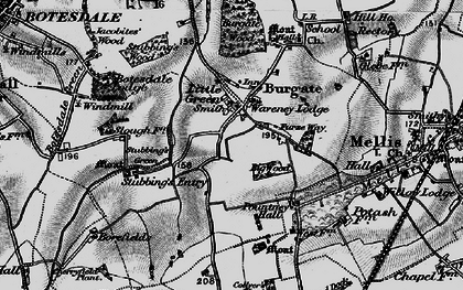 Old map of Little Green in 1898