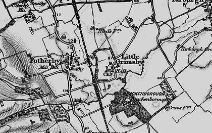 Old map of Brackenborough Village in 1899