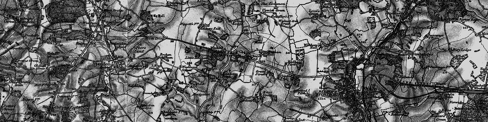 Old map of Little Hadham in 1896
