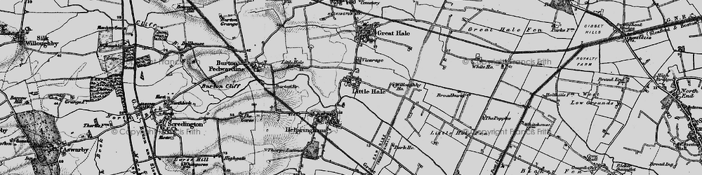 Old map of Little Hale Fen in 1898