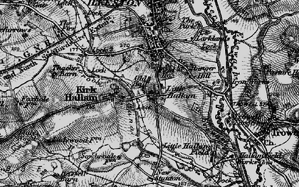 Old map of Little Hallam in 1895