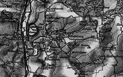 Old map of Little Hallingbury in 1896
