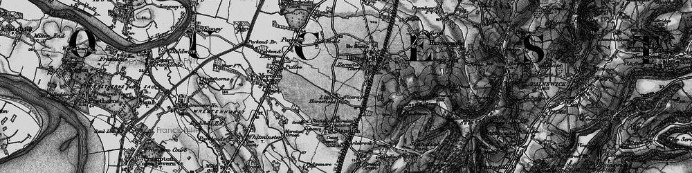 Old map of Little Haresfield in 1896
