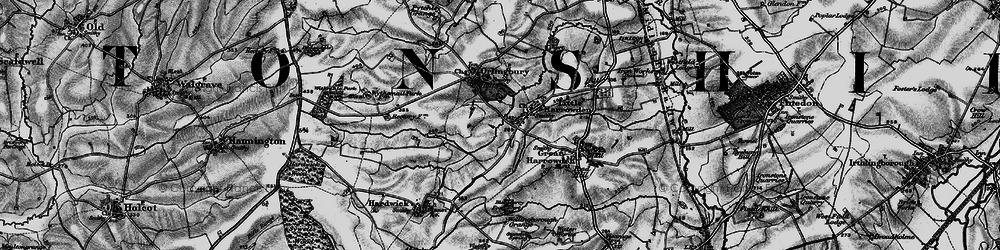 Old map of Little Harrowden in 1898