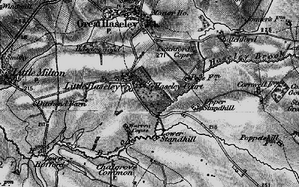 Old map of Little Haseley in 1895