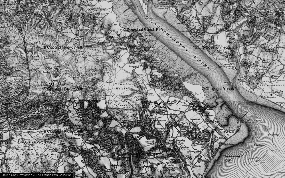 Old Map of Little Holbury, 1895 in 1895