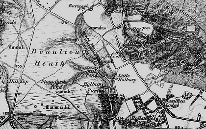 Old map of Little Holbury in 1895