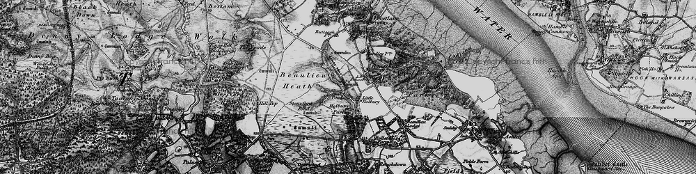 Old map of Little Holbury in 1895