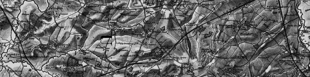 Old map of Little Horwood in 1896