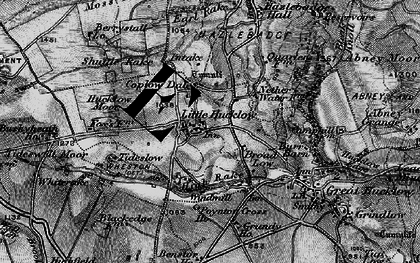 Old map of Little Hucklow in 1896